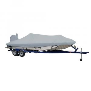 Carver Flex-Fit Pro Polyester Size 1 Boat Cover F/V-Hull Fishing Boats &  Jon Boats - Grey